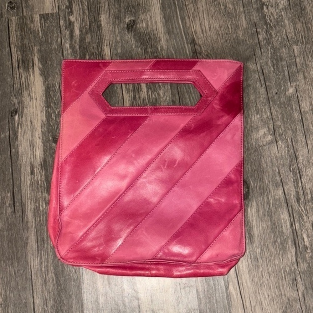 Vintage Armani Exchange red small leather bag - Y2K era